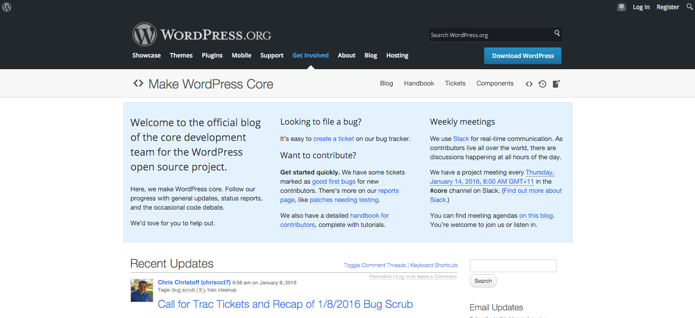 make wordpress core 1 - توسعه دهنده وردپرس شوید : قدم اول