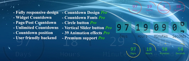 Countdown Timer – Widget Countdown 1 - افزونه Countdown Timer – Widget Countdown | تایمر برعکس برای وردپرس