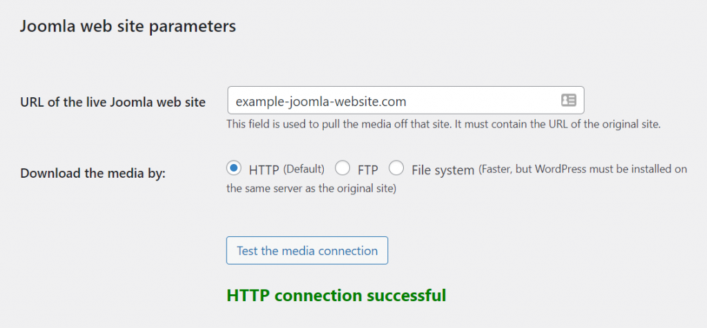Joomla web site parameters successful 1024x476 1 - چگونه می توان وب سایت خود را از جوملا به وردپرس منتقل کرد + در 5 مرحله