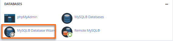 cpanel database mysql database wizard - نصب وردپرس روی هاست - در 6 مرحله