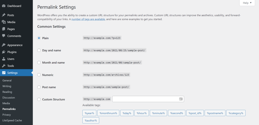 permalink settings - چگونه می توان وب سایت خود را از جوملا به وردپرس منتقل کرد + در 5 مرحله