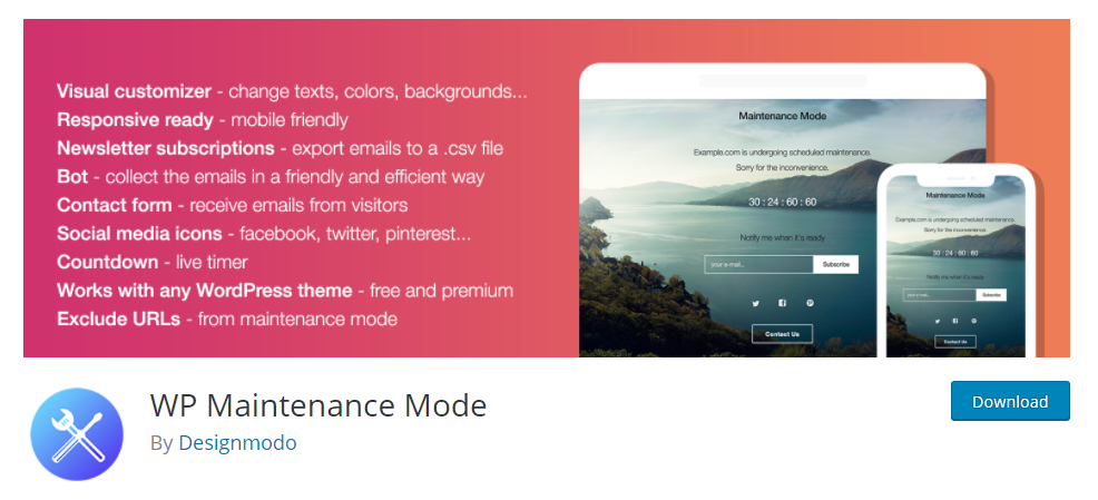 WP Maintenance Mode - بهترین افزونه های رایگان برای حالت تعمیر و نگهداری وردپرس