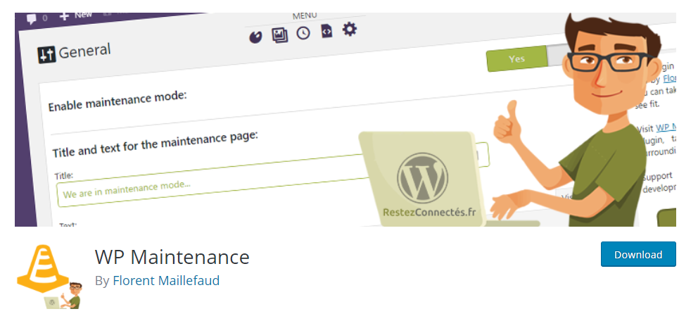 WP Maintenance by Florent - بهترین افزونه های رایگان برای حالت تعمیر و نگهداری وردپرس